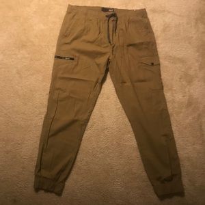 Men’s tan joggers L/36 NWT